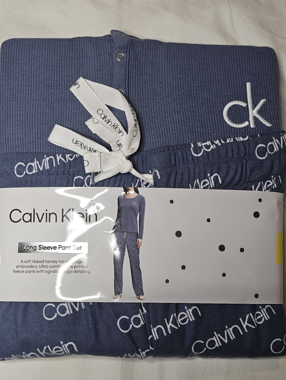 Calvin Klein Medium Blue Logo Lounge Set